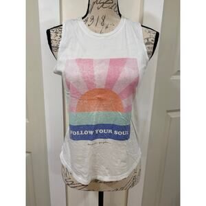 Spiritual Gangster Follow Your Soul Cotton Modal Yoga Tank Top Size Medium